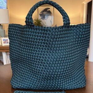 Naghedi Woven Tote Bag - Teal